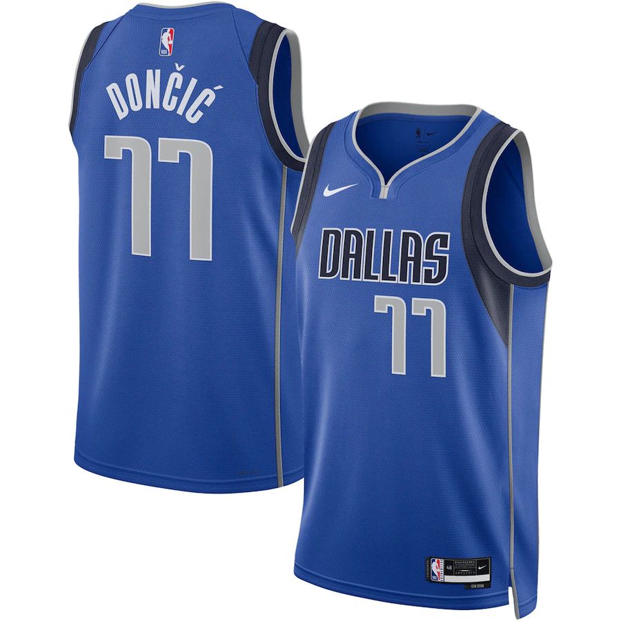 Men Dallas Mavericks #77 Luka Doncic Nike Royal 2022-23 Swingman NBA Jersey->dallas mavericks->NBA Jersey